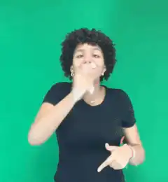 Woman shrugging with green screen