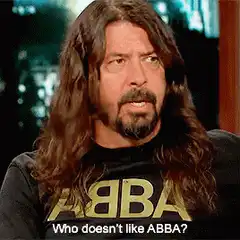 Dave Grohl ABBA shirt reaction