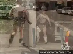 Barefoot cop in cowboy boots