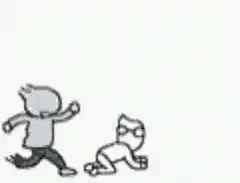 stick figure kicks cat