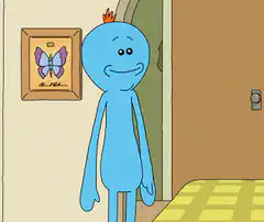 Blue character says Ooooh yeah Can do