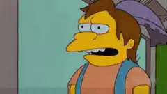 Nelson Muntz laughing with Ha ha text