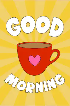 Good Morning Coffee Cup Heart