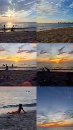 beach sunset time lapse
