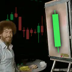 Bob Ross happy little candle