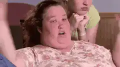 Woman making funny faces