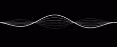 white sine wave animation