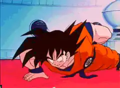 Goku doing pushups