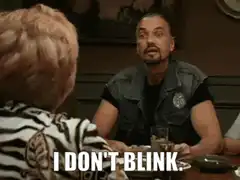 The Man Doesn't Blink