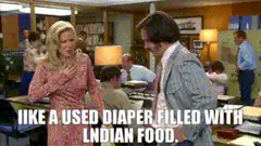 Like a used diaper filled with Indian food