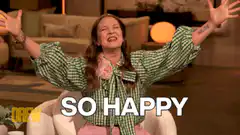 Woman celebrating so happy
