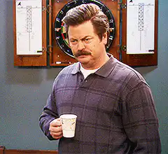 Ron Swanson disappointed face