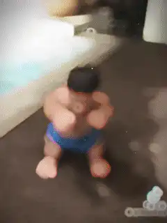 Toddler doing martial arts moves