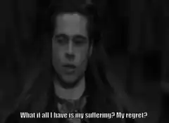 Brad Pitt vampire suffering regret