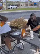 Man spills drink and runs away