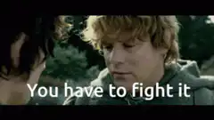 Samwise Gamgee You have to fight it