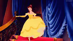 Belle in yellow ballgown