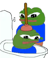 Pepe the Frog toilet plunger