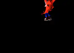Crash Bandicoot falling and spinning