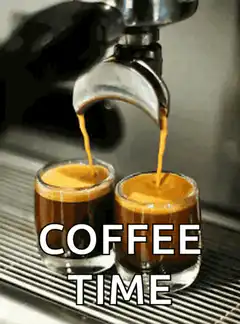 espresso pouring into two glasses