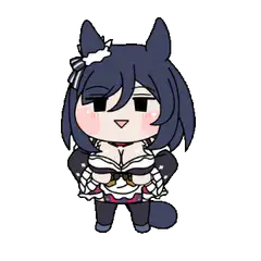 chibi cat maid character