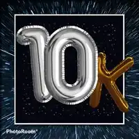 10k silver and gold balloons