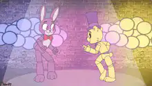 Bunzo Bunny and Mr. Hugs dance