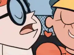 Bender and Nibbler kissing