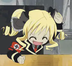 Hitler Girl anime character excited