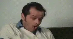 Jack Nicholson sticking tongue out