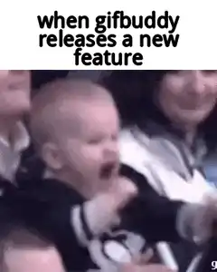 Excited baby cheering gif