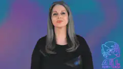 Woman signing ASL number one
