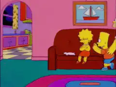Simpsons family running in place