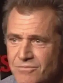 Mel Gibson nodding and smiling