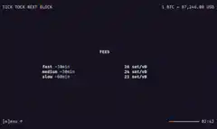 Bitcoin Terminal Interface Screens