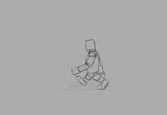 3D blocky character animation