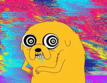 Jake the Dog dizzy spiral eyes