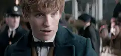 Newt Scamander looks down