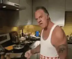 Milo Ventimiglia cooking angry
