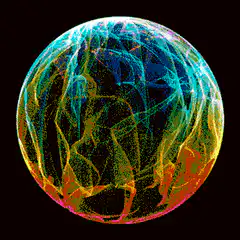 Colorful cosmic web sphere
