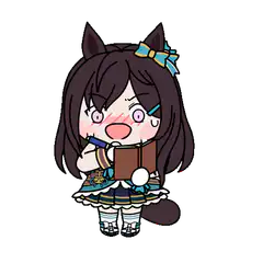Chibi horse girl writing in diary