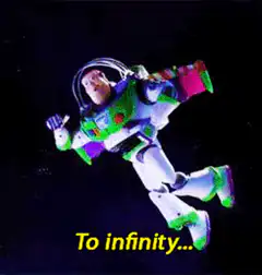 Buzz Lightyear to infinity and beyond