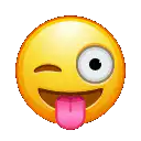 Winking emoji with tongue out