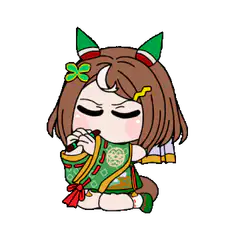 chibi girl eating with chopsticks