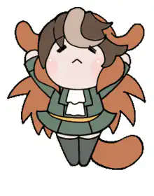 chibi character with fox ears and tail