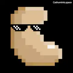 pixel art banana wearing sunglasses