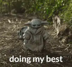 Baby Yoda doing my best