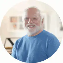 Old man pointing finger