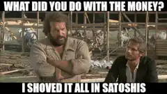 What did you do with the money? I shoved it all in satoshis