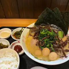 Bowl of ramen with sides